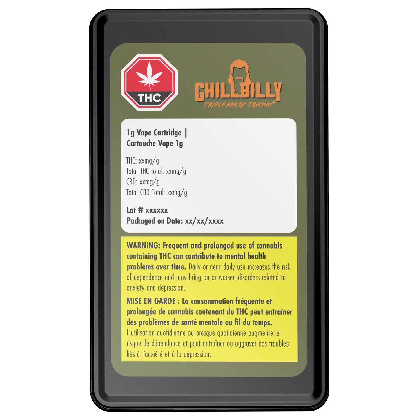 ChillBilly - Triple Berry Truckin' Blammo 510 Thread Cartridge (1G)