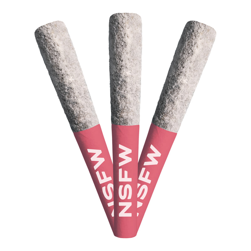 Promiscuous Peach NSFW Diamond Coated Infused Pre-Rolls (3x0.5G)