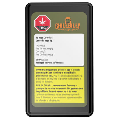 ChillBilly - Triple Berry Truckin' Blammo 510 Thread Cartridge (1G)